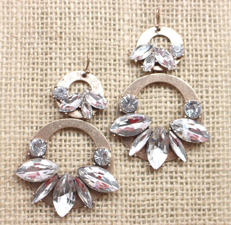 A photo of the Dazzling Rhinestone Earrings product