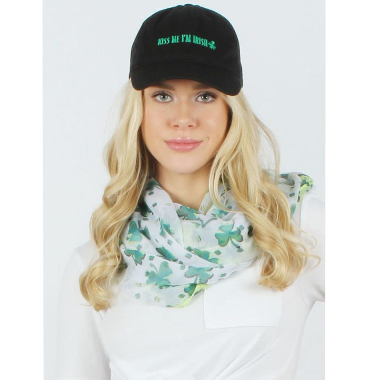 A photo of the Kiss Me I'm Irish Baseball Cap product