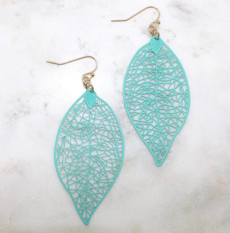 A photo of the Lovely Leaf Earrings product