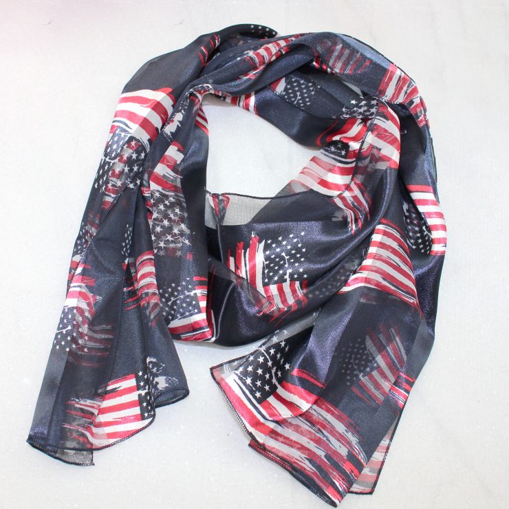 A photo of the Navy American Flag Scarf product