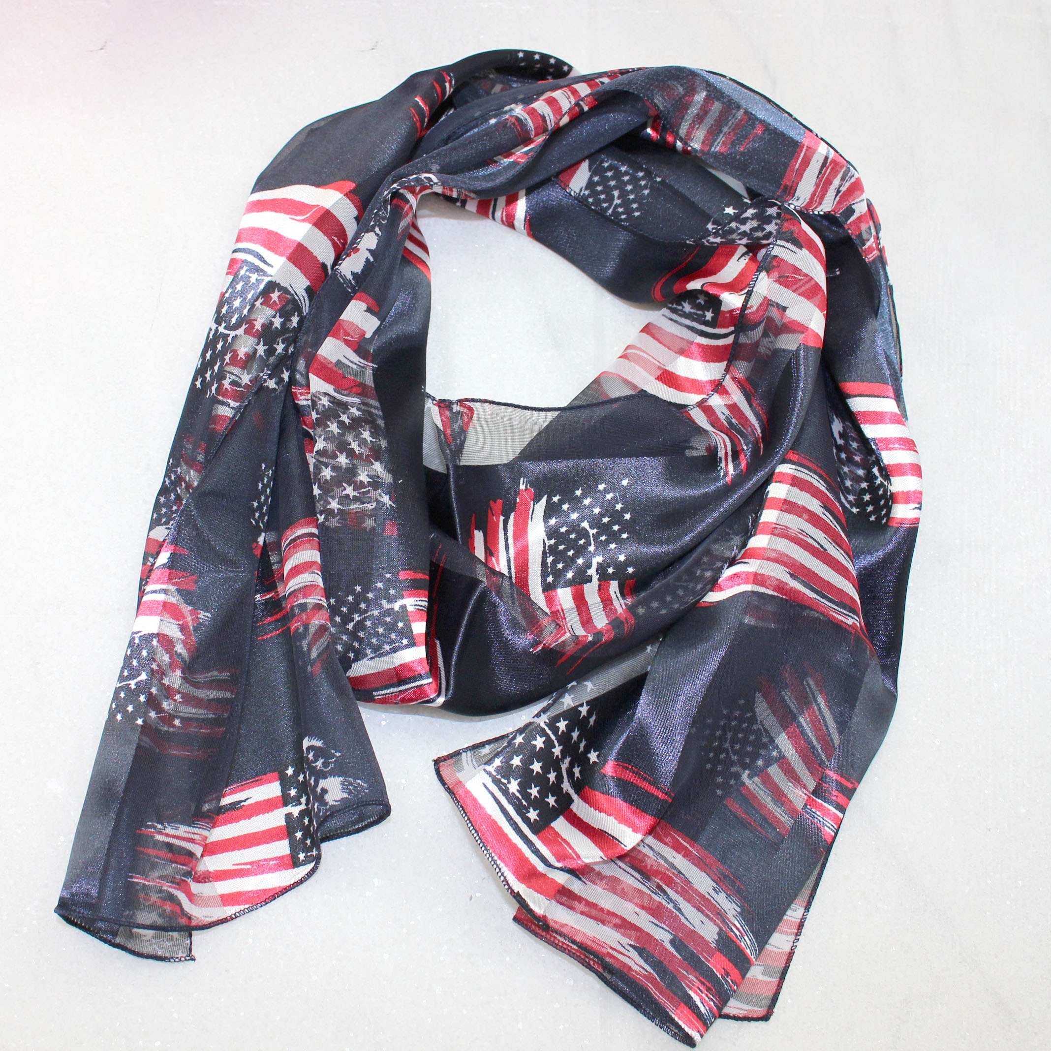 Navy American Flag Scarf - Best of Everything | Online Shopping