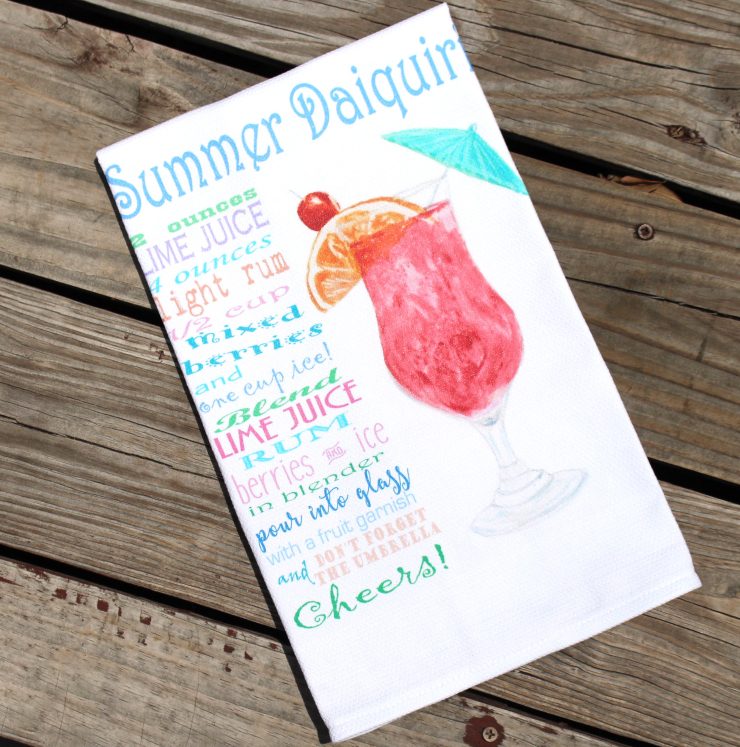 A photo of the Summer Daiquiri Recipe Kitchen Towel product