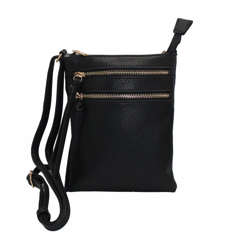 A photo of the Double Zipper Cross Body Bag product