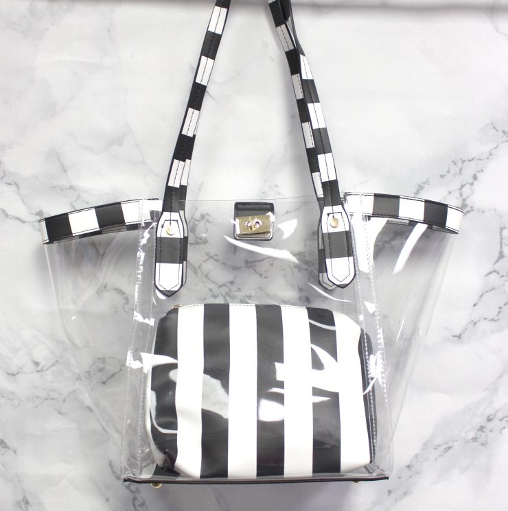 A photo of the Clearly Striped Tote product