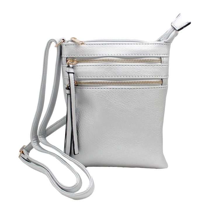 A photo of the Double Zipper Cross Body Bag product