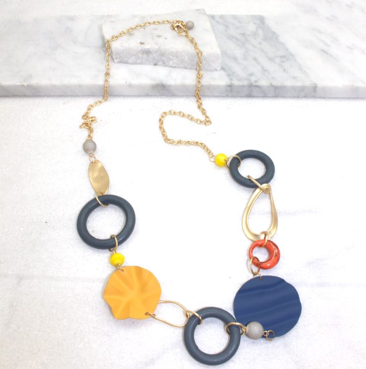 A photo of the Color Pieces Necklace product