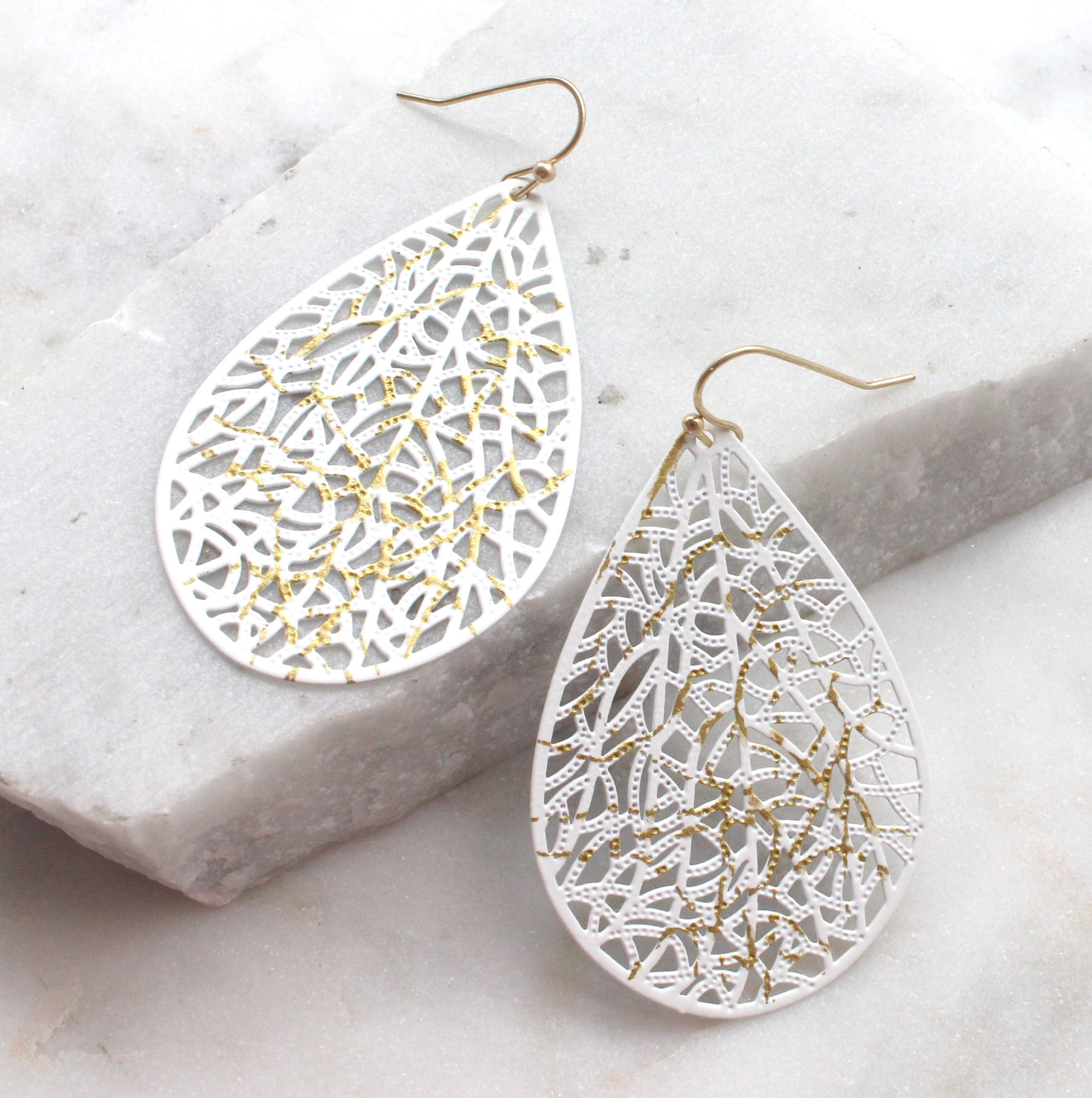 Cute white deals earrings