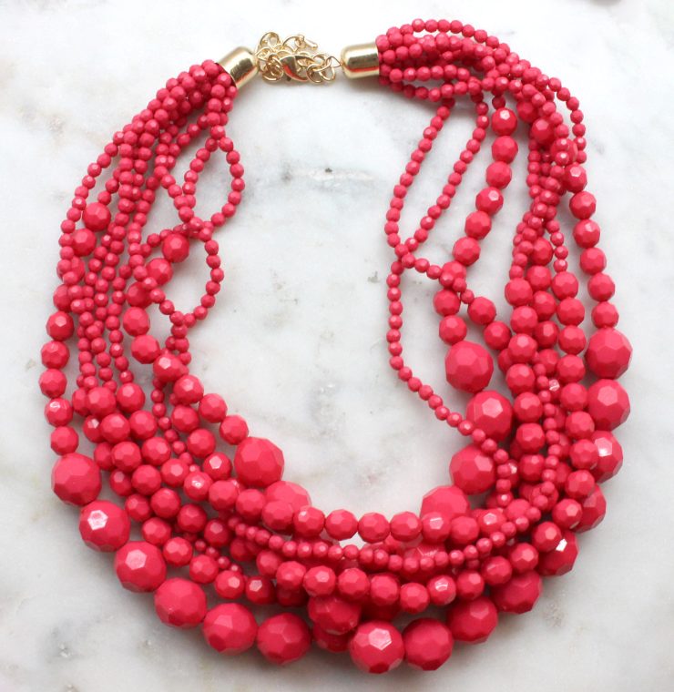 A photo of the Neon Beaded Beauty Necklace product