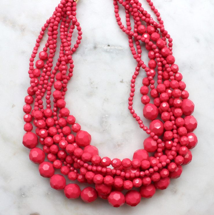 A photo of the Neon Beaded Beauty Necklace product