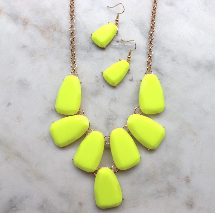 A photo of the Neon Pebbles Necklace product