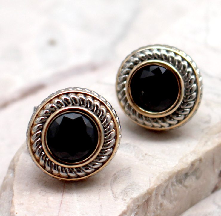 A photo of the Round Cable Twist Earrings product