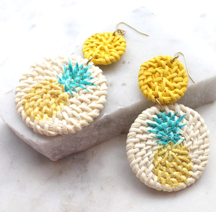 A photo of the Sweet Pineapple Earrings product
