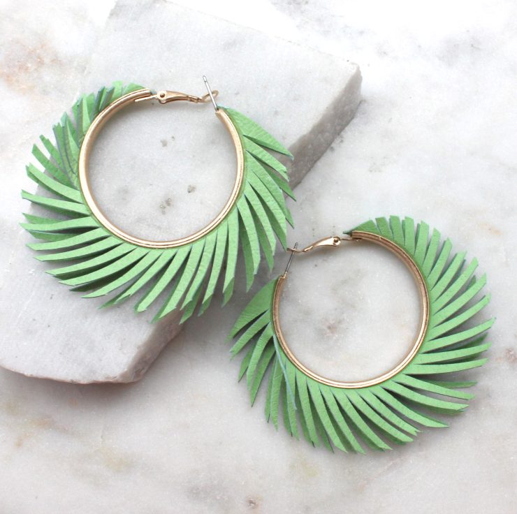 A photo of the Tropical Hoop Earrings product