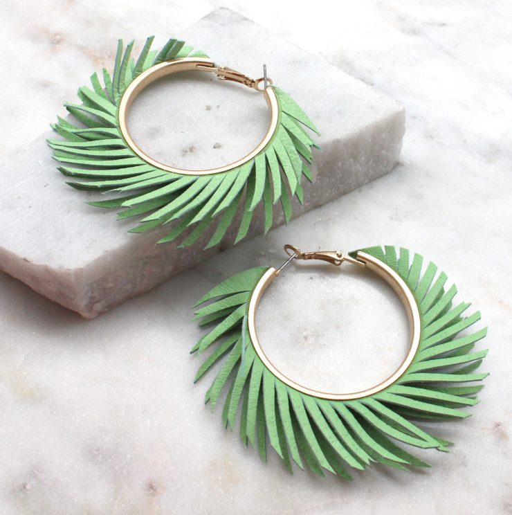 A photo of the Tropical Hoop Earrings product