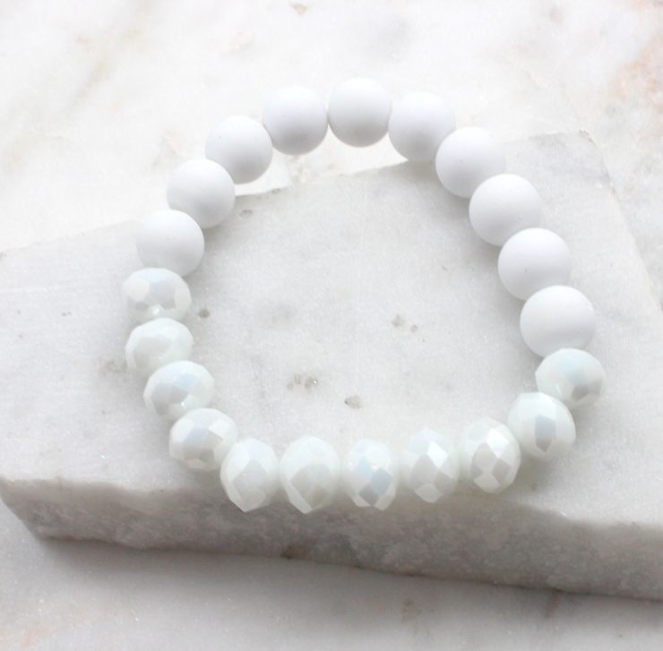 A photo of the Beaded and Stone Stretch Bracelet product