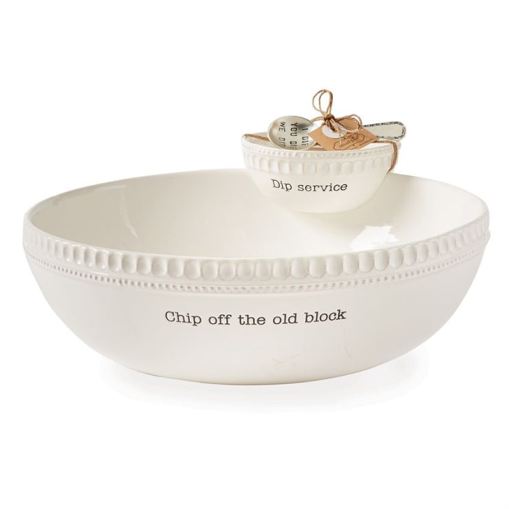 A photo of the Chip Off The Old Block Stacked Chip & Dip Set product