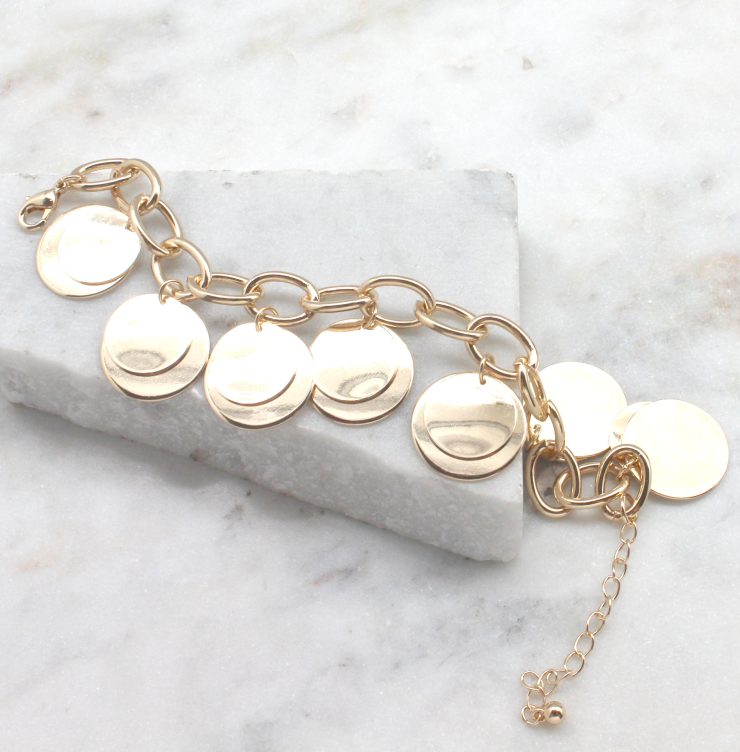 A photo of the Dangling Discs Bracelet product