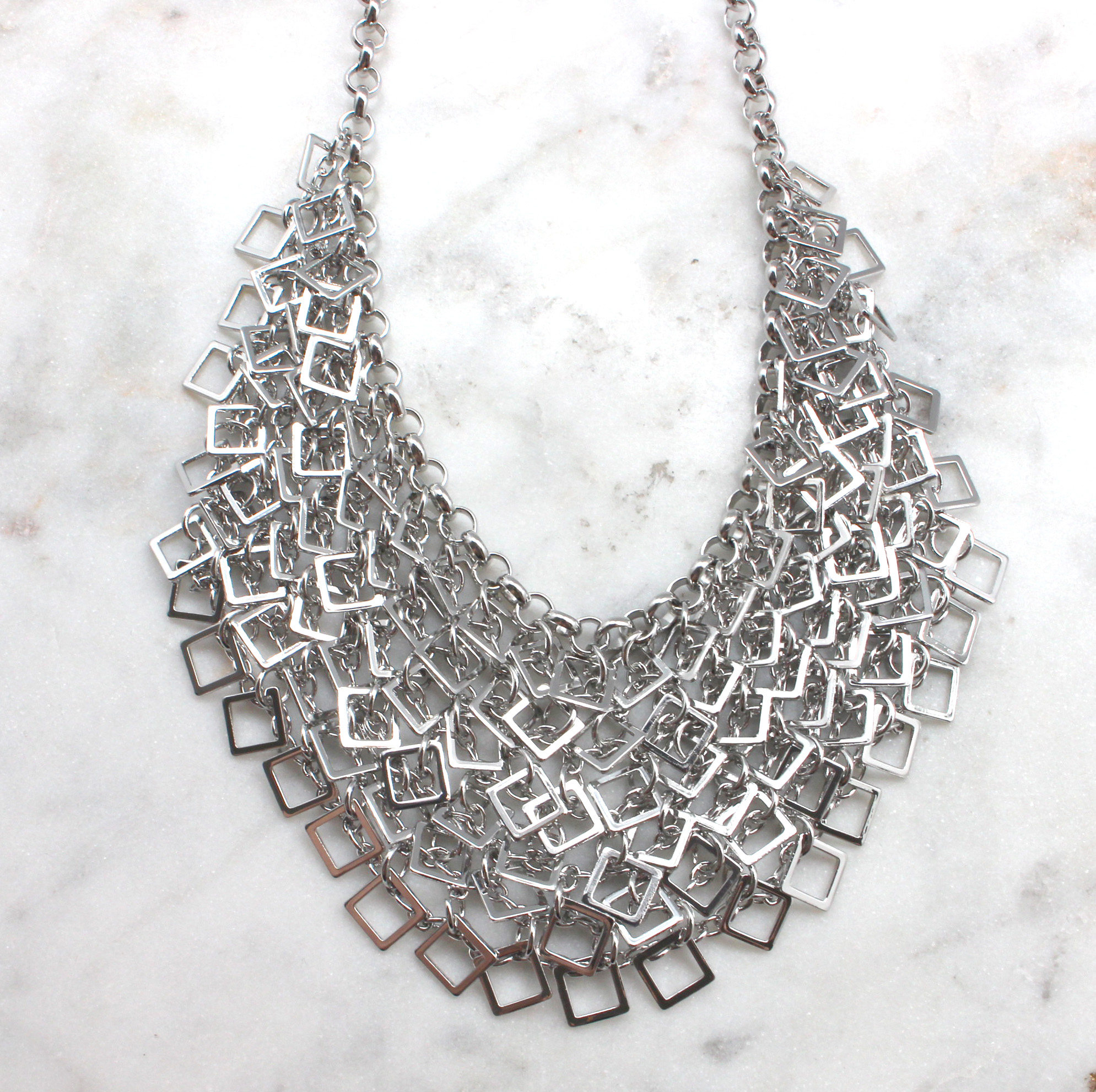 Dangling Squares Necklace Best of Everything Online Shopping