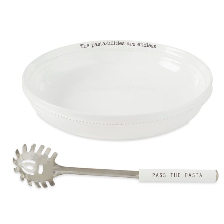 A photo of the Pasta-Bilities Ceramic Circa Pasta Bowl Set product
