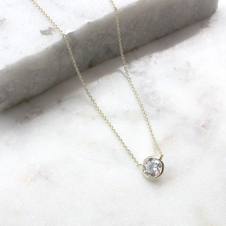 A photo of the Single Stone Necklace product