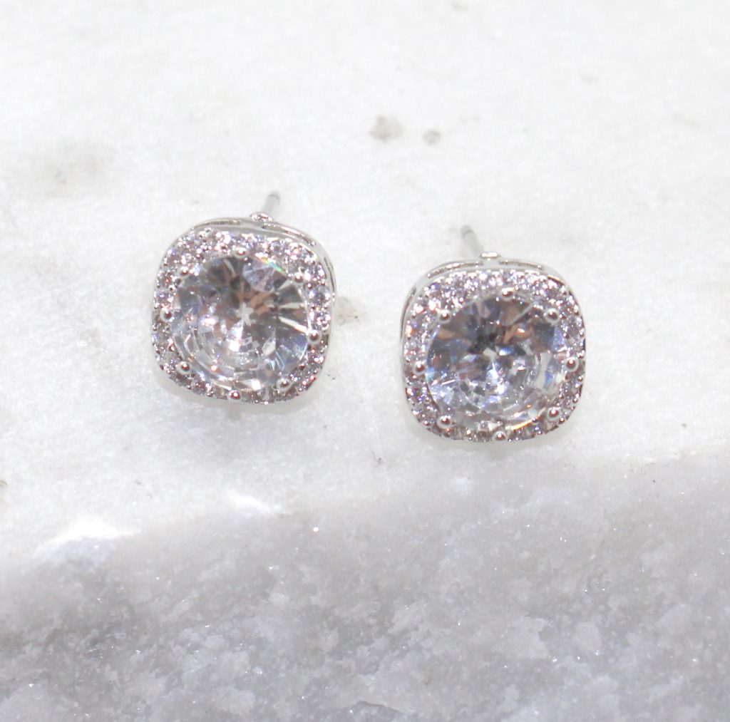 Square Rhinestone Earrings - Best of Everything | Online Shopping