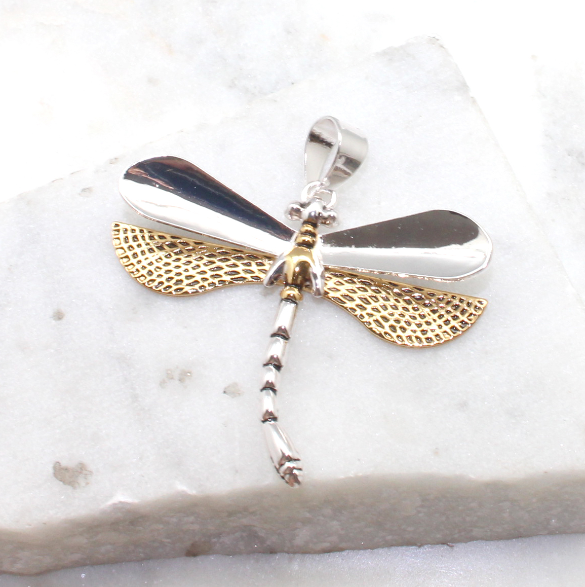 Textured Dragonfly Pendant - Best of Everything | Online Shopping