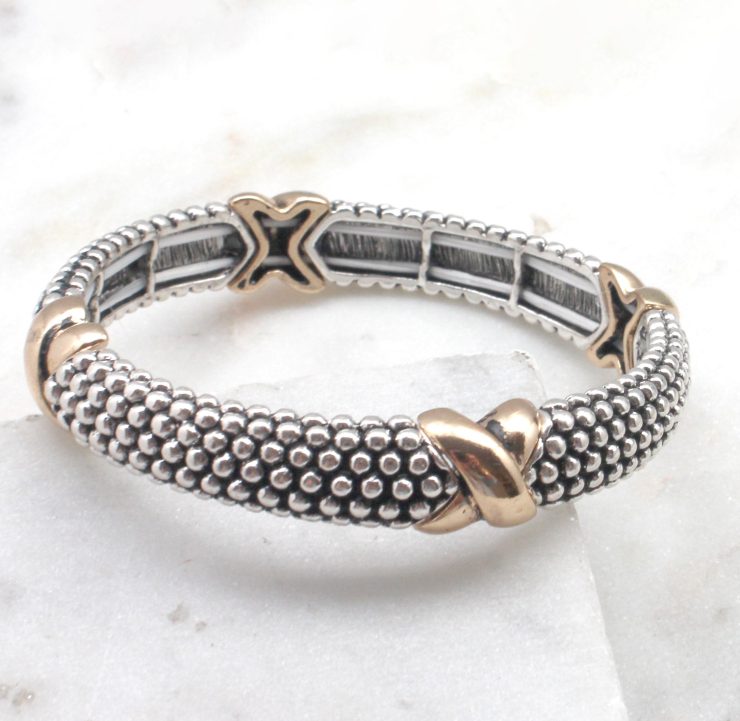 A photo of the Textured X Bracelet product