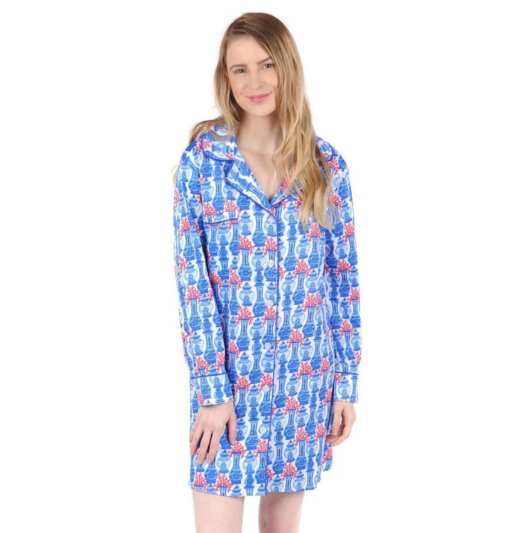 A photo of the Piccadilly Bay Sateen Sleep Shirt product