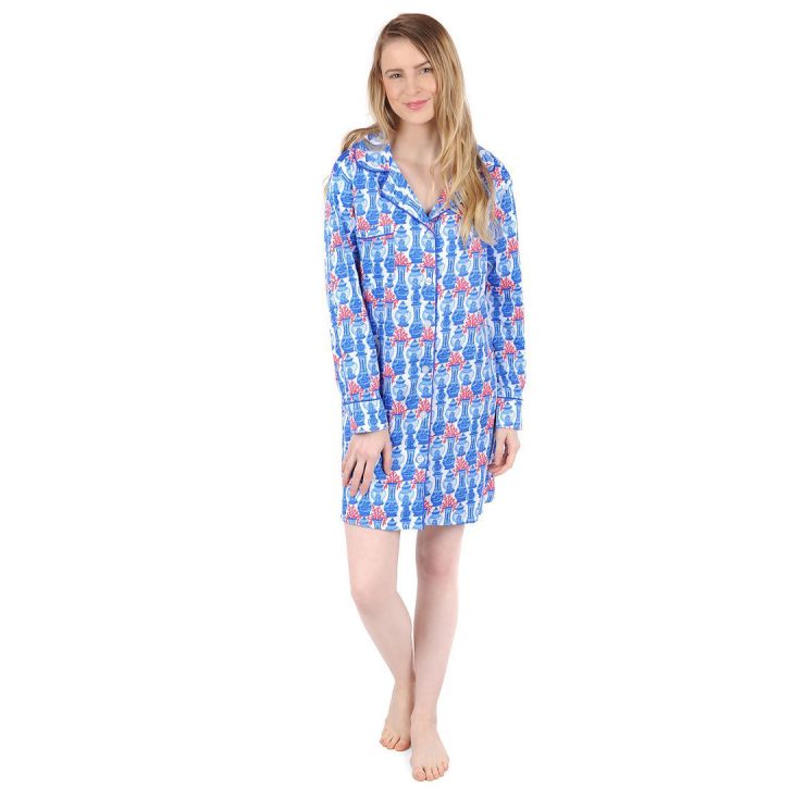 A photo of the Piccadilly Bay Sateen Sleep Shirt product