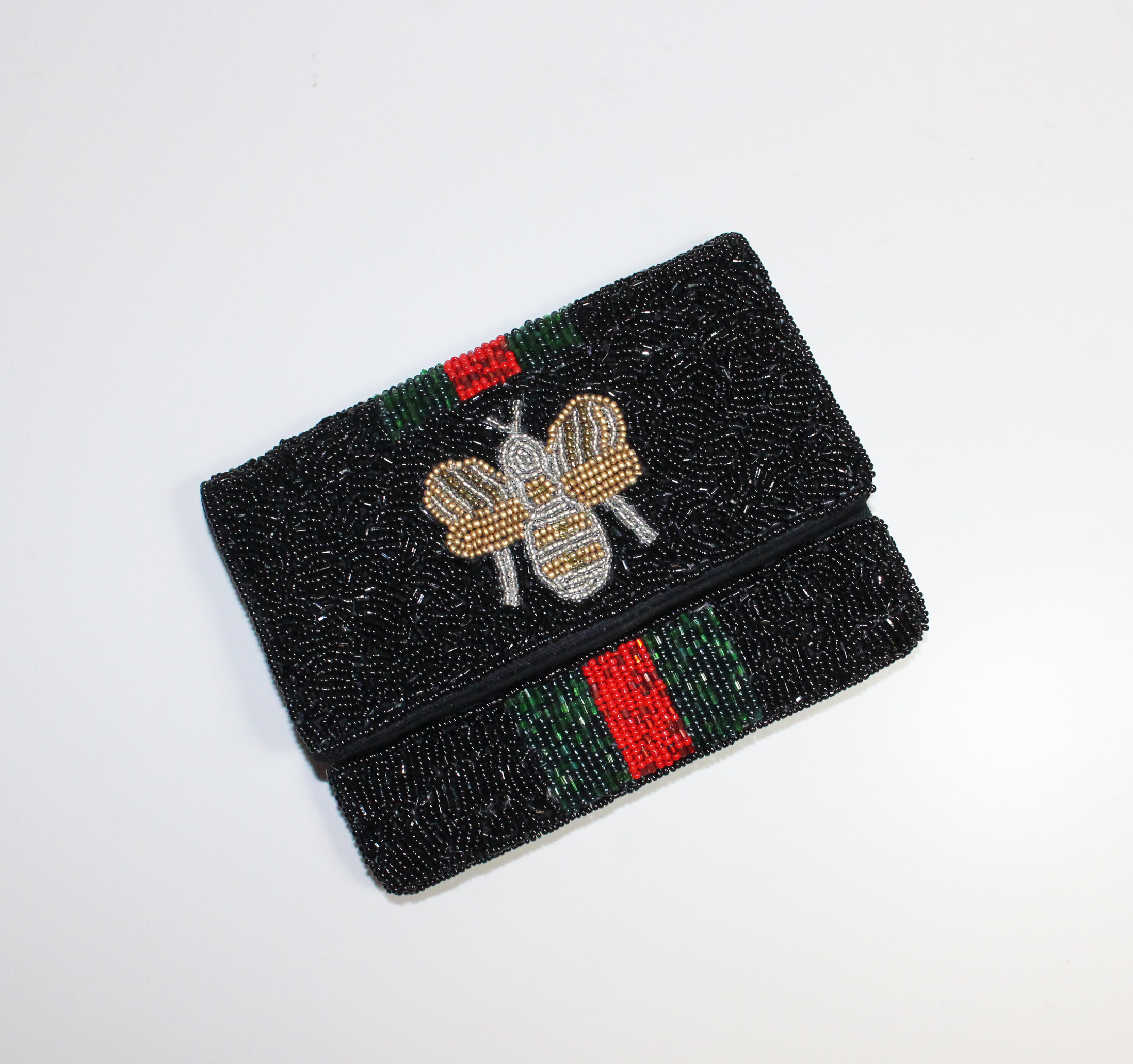 Gucci Bee Clutch Bag in Black