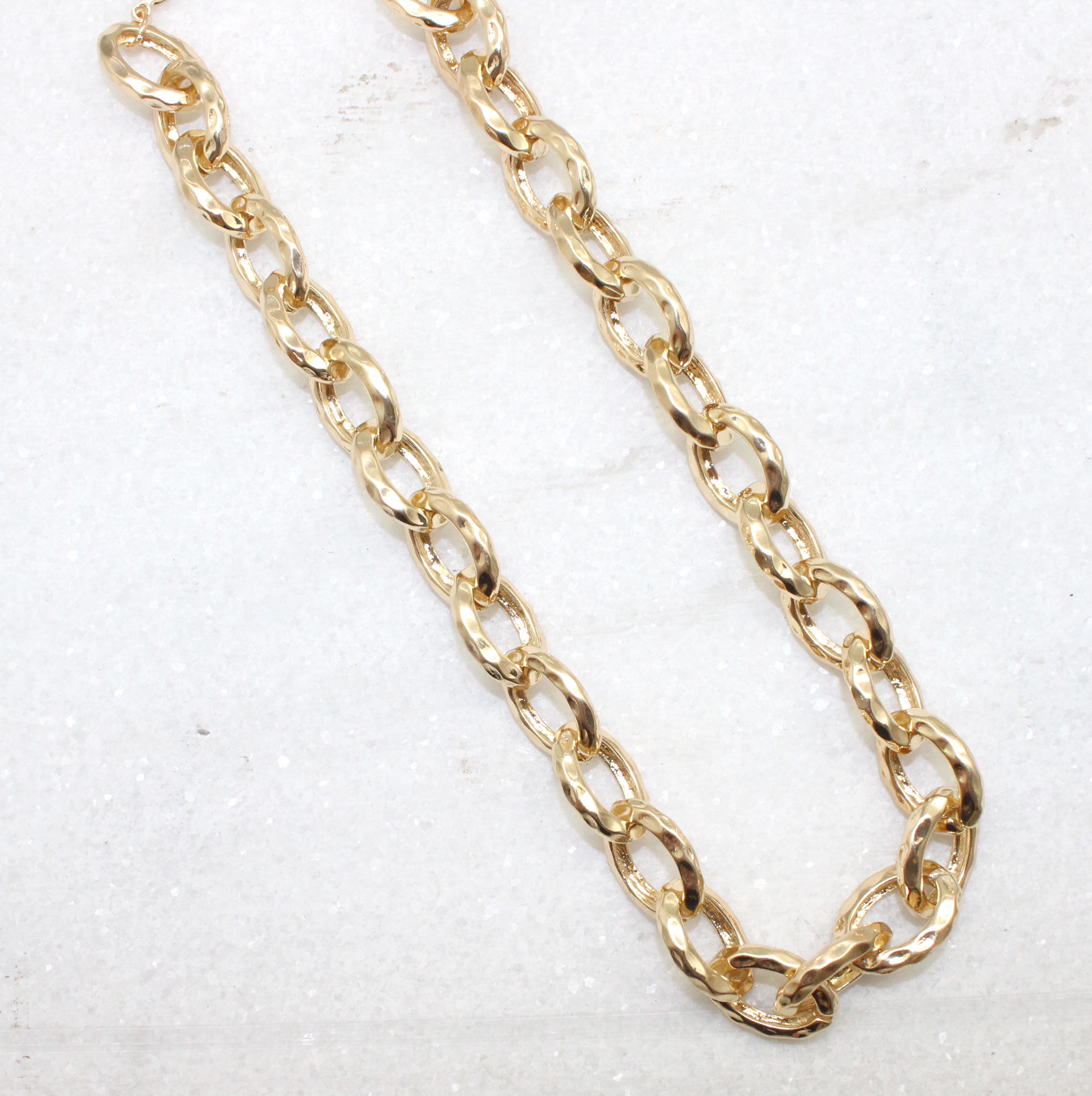 Gold Chain Link Necklace - Best of Everything | Online Shopping