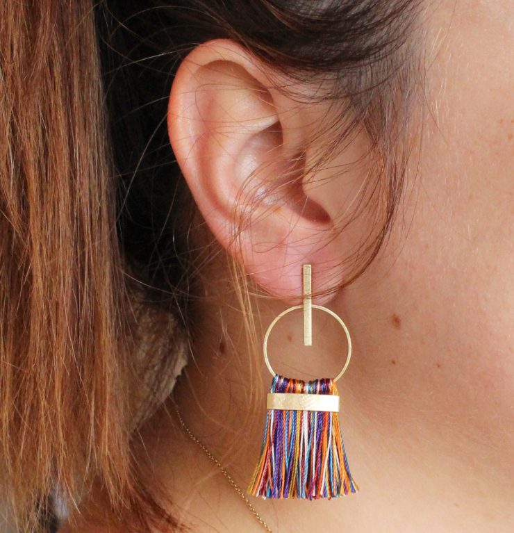 A photo of the Lucia Earrings In Multi Color product