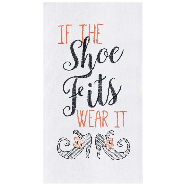 A photo of the If The Shoe Fits Kitchen Towel product