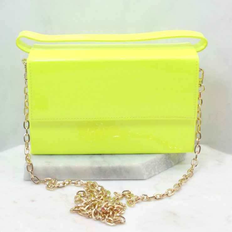 A photo of the Amelia Hand Bag in Neon Yellow product