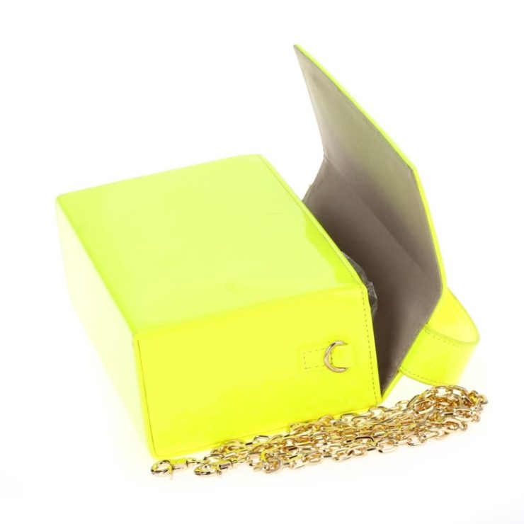 A photo of the Amelia Hand Bag in Neon Yellow product