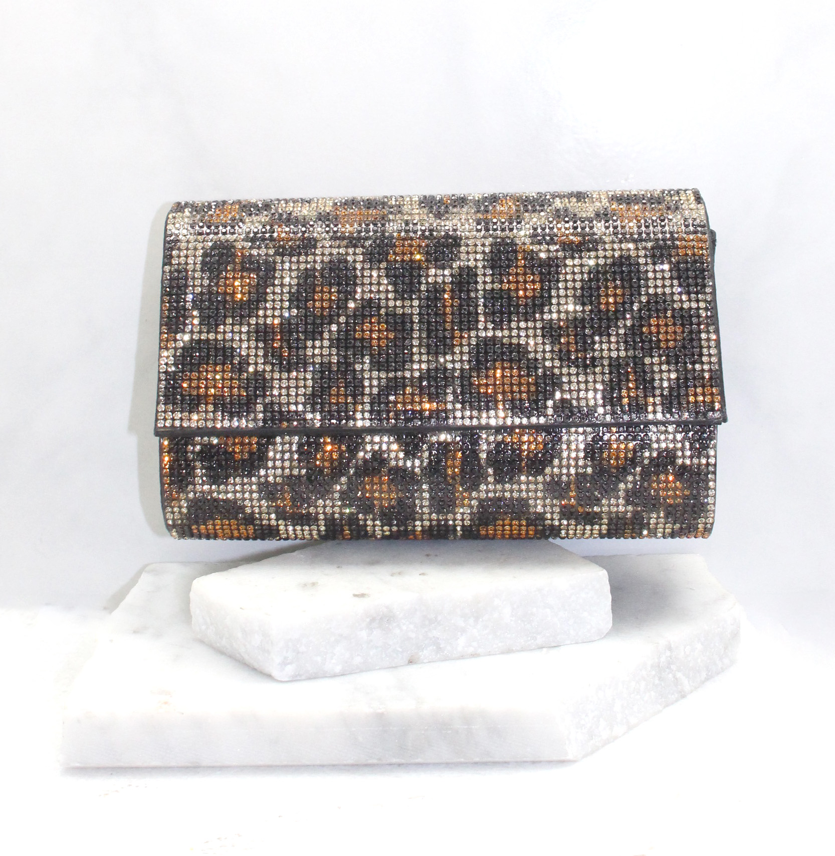 leopard evening bag