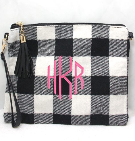 buffalo plaid crossbody purse