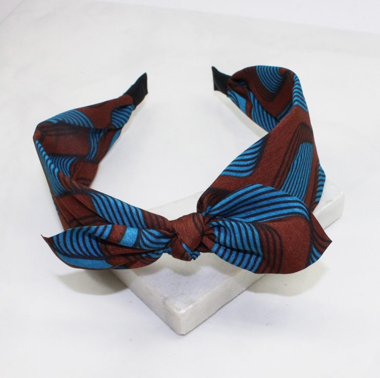 A photo of the Brown & Teal Swirl Headband product