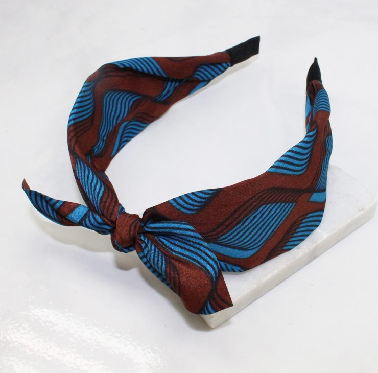 A photo of the Brown & Teal Swirl Headband product