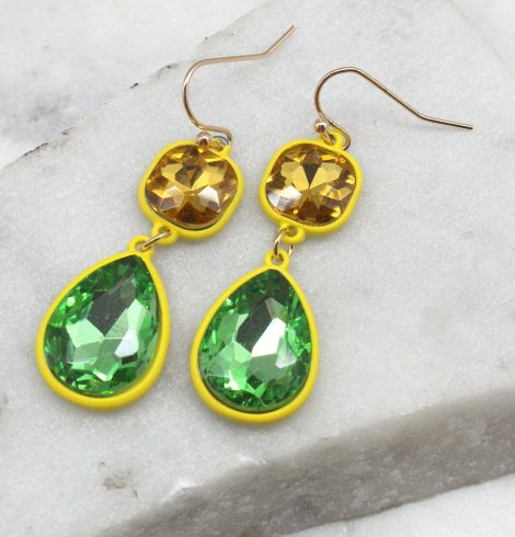 A photo of the Citrus Grove Gemstone Earrings product
