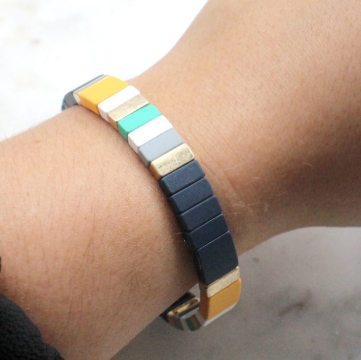 A photo of the The Blues Color Block Bracelet product