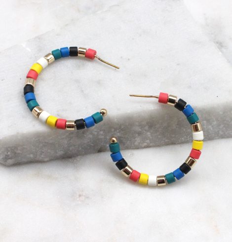 A photo of the Color Blocking Earrings product