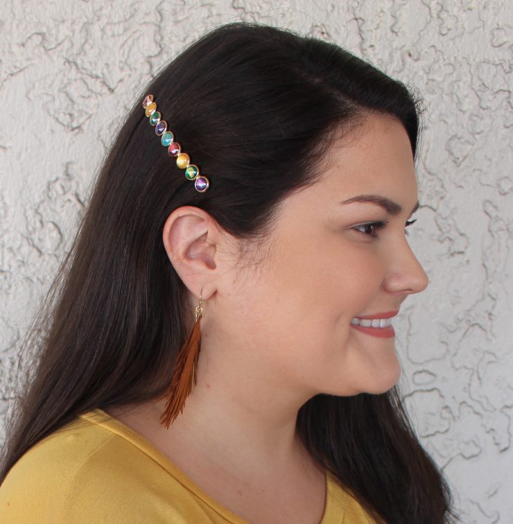A photo of the Multi Colored Hair Barrette product