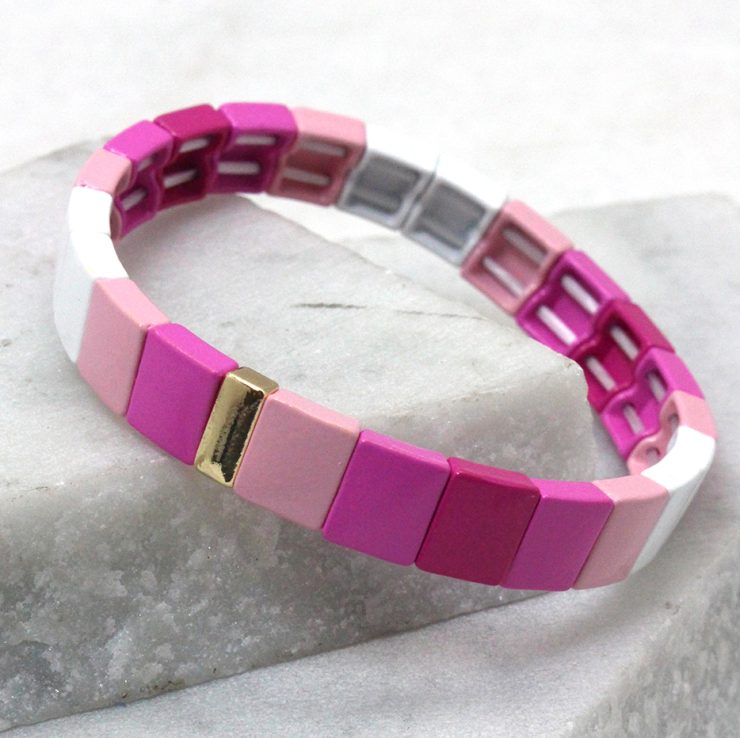 A photo of the Cotton Candy Color Block Bracelet product