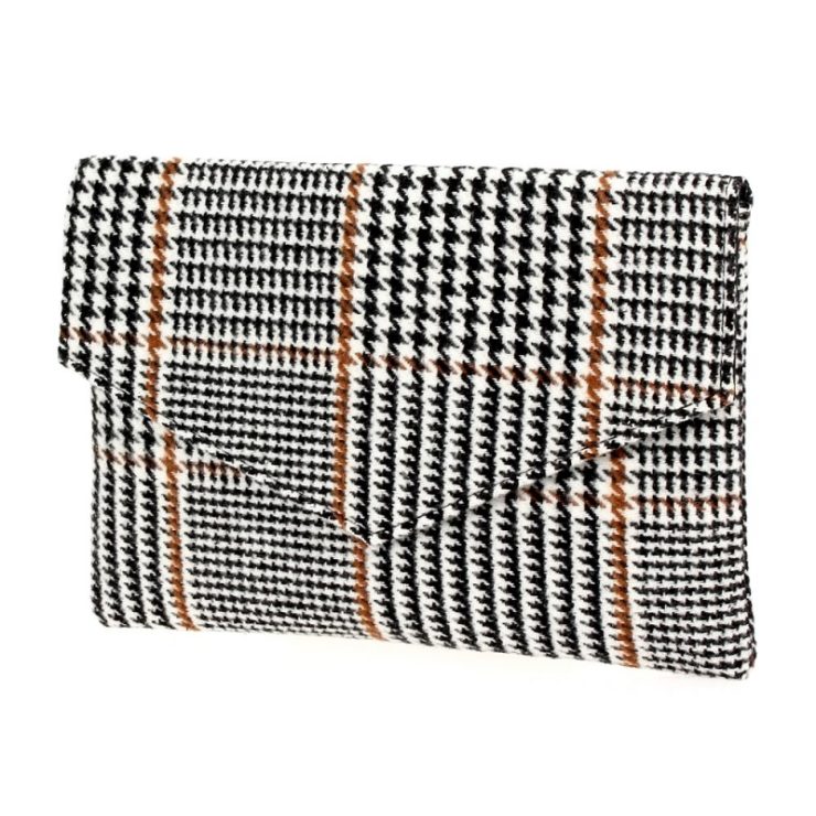 A photo of the Houndstooth Clutch in Brown product