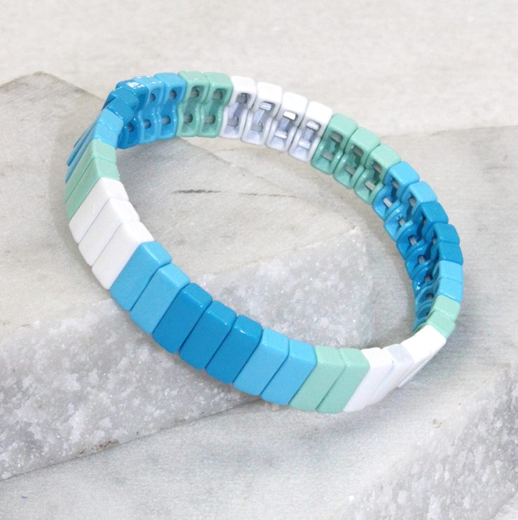 A photo of the In the Ocean Color Block Bracelet product
