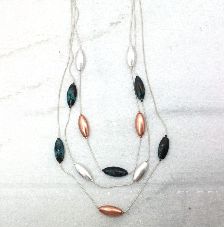 A photo of the Lila Necklace in Turquoise product