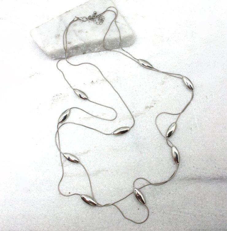 A photo of the Lorna Necklace in Silver product