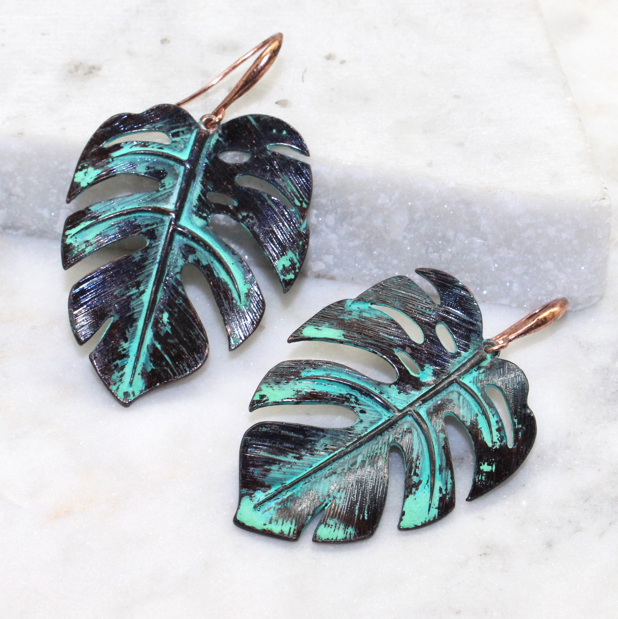 Monstera Leaf Earrings - Best of Everything | Online Shopping