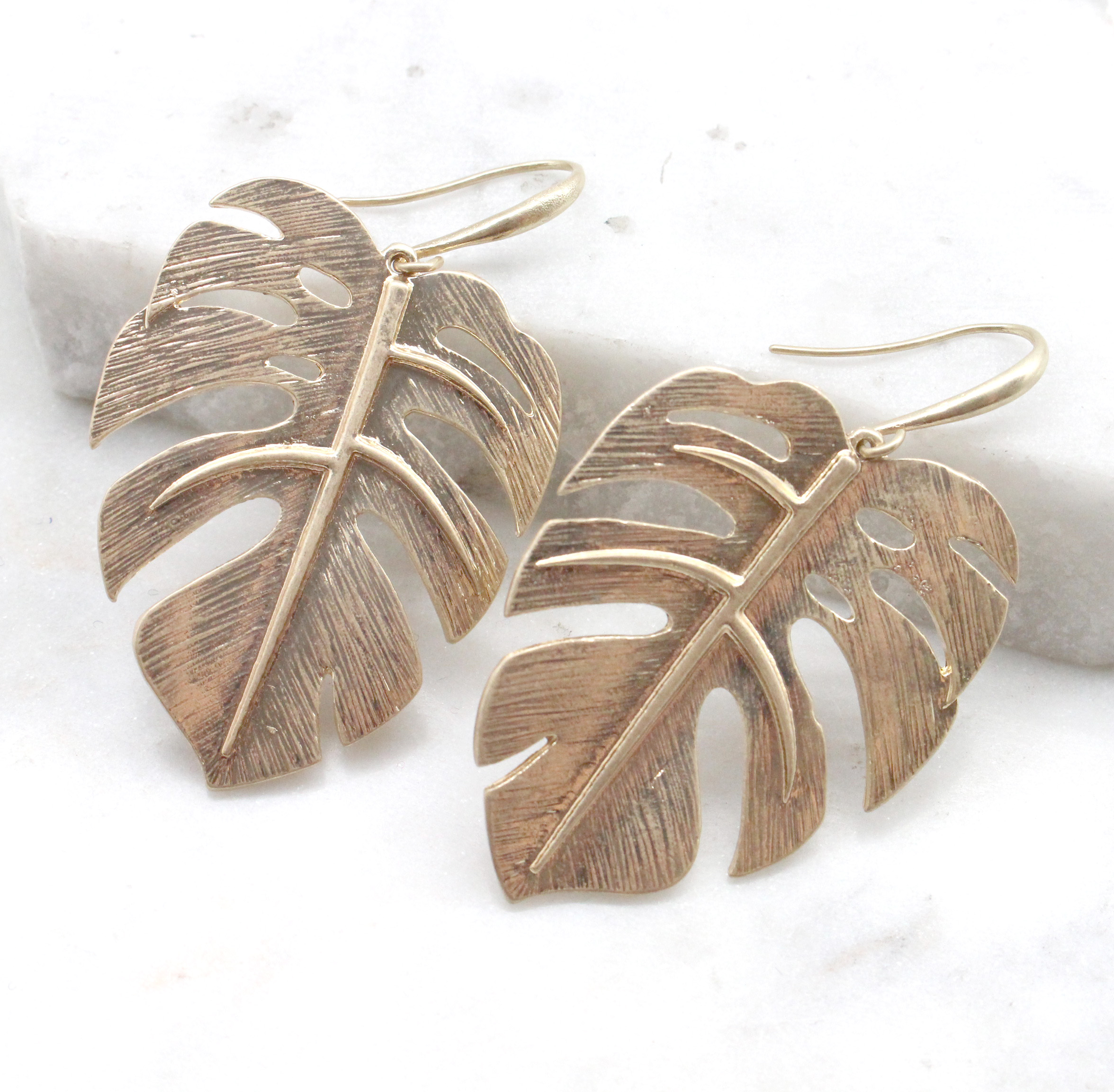 Monstera Leaf Earrings